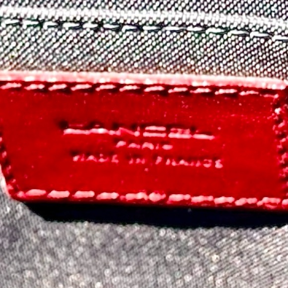 Lancel Red Bag with Side Zippers to Expand Bag, Snap closure - Picture 6 of 9